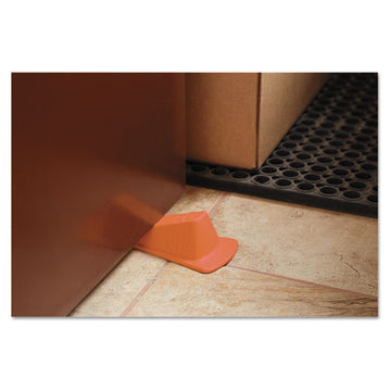 Master Caster® Giant Foot Doorstop, No-slip Rubber Wedge, 3.5w X 6.75d X 2h, Safety Orange freeshipping - TVN Wholesale